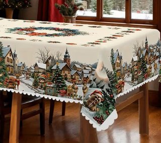 Tovaglia da Tavola natalizia Natale 240x140cm 12px