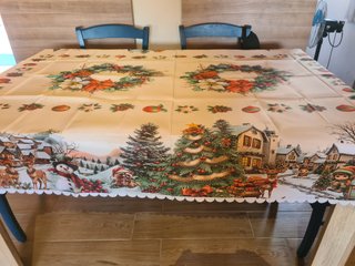 Tovaglia da Tavola natalizia Natale 240x140cm 12px