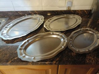 4 Bandejas Acero Inoxidable