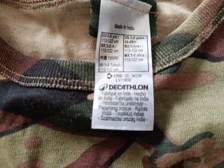Ropa de camuflaje para niño seis años
