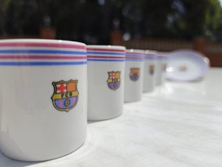 Juego 6 Tazas Café FC Barcelona Vintage