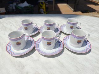 Juego 6 Tazas Café FC Barcelona Vintage