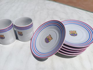 Juego 6 Tazas Café FC Barcelona Vintage