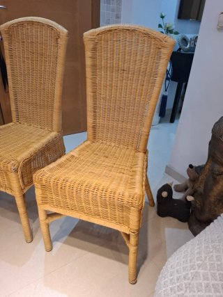 Pareja Sillas Mimbre 100x45x52cm
