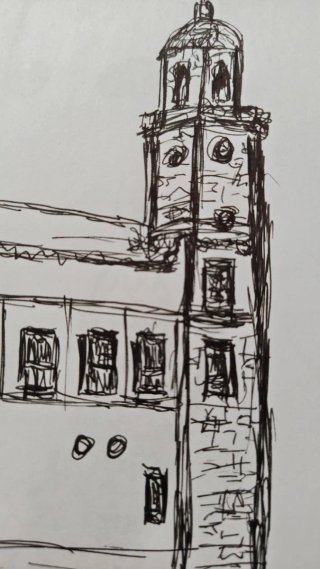 Dibujo original "Santo Domingo de Cádiz"