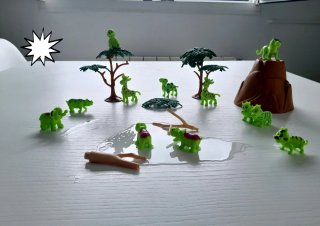 Mini Figuras Animales Verdes Juguetes