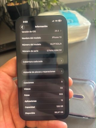 iPhone 13 128GB 71% Batería todas sus piezas orori