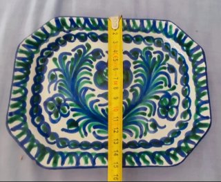 Bandejas de cerámica Granada azul y verde