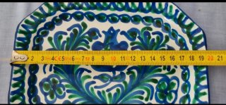 Bandejas de cerámica Granada azul y verde