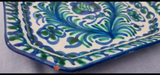 Bandejas de cerámica Granada azul y verde