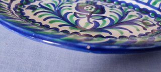 Bandejas de cerámica Granada azul y verde