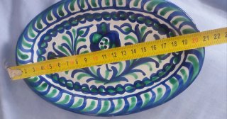 Bandejas de cerámica Granada azul y verde