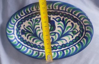Bandejas de cerámica Granada azul y verde