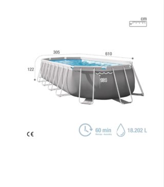 Piscina desmontable ovalada Intex  610x305x122