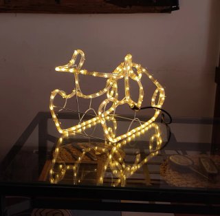 Trineo luces led cálidas