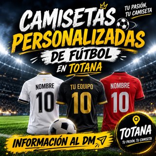 Camisetas de fútbol personalizadas Totana (LEER)