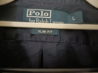 Camisa Manga Larga. Azul casi Negro. Ralph Lauren.