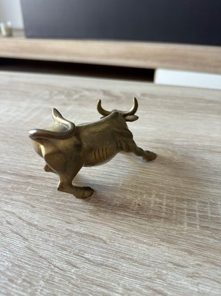 Toro Wall Street Latón Macizo Figura Decorativa
