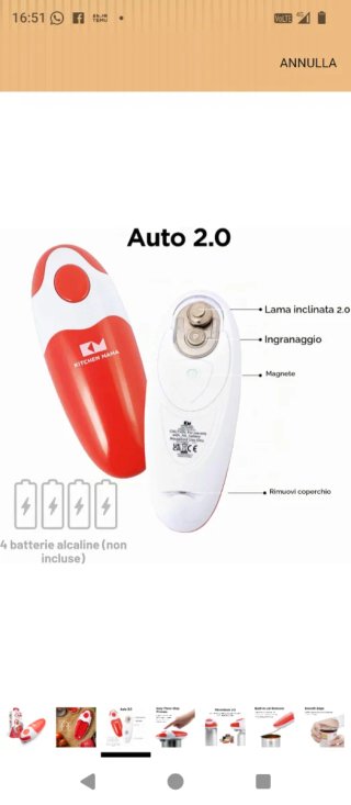 Apriscatole Elettrico Automatico