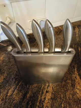Juego 5 Cuchillos Cocina Metal
