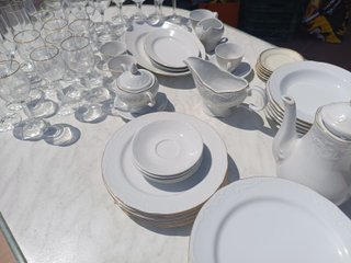 Vajilla Porcelana y Cristalería Filo Oro