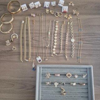 Lote de joyas de oro laminado 14K