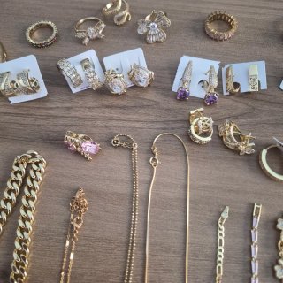 Lote de joyas de oro laminado 14K