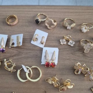 Lote de joyas de oro laminado 14K