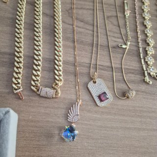 Lote de joyas de oro laminado 14K