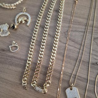 Lote de joyas de oro laminado 14K