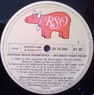 VARIOUS SATURDAY NIGHT FEVER 2XLP 12" 33 RPM 1977