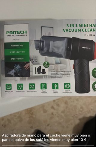 Aspiradora bien para el coche o para los sofales