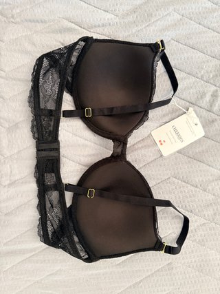 Sujetador Cherries encaje push-up negro