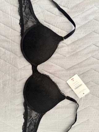 Sujetador Cherries encaje push-up negro