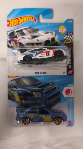 Hotwheels subaru Impreza WRX BMW M4 gt3