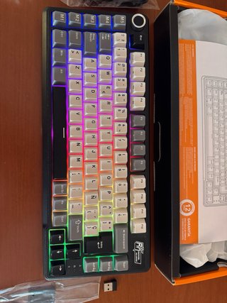 Teclado Mecánico RK L75 Negro/Blanco Inalámbrico