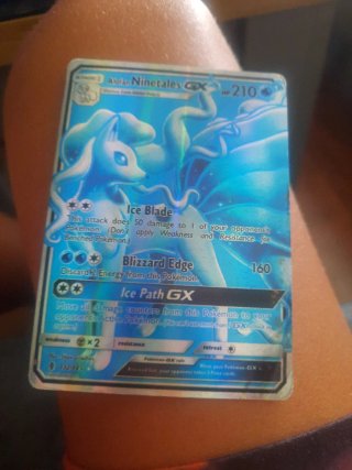 Alolan Ninetales GX Carta Pokémon Real