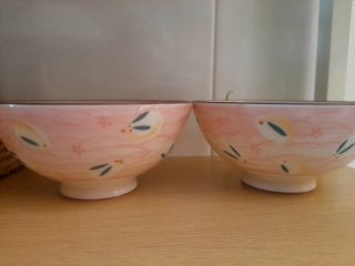 2 cuencos de cerámica japonesa
