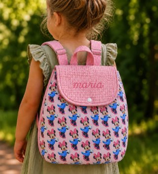 Mochila infantil Minnie Mouse rosa