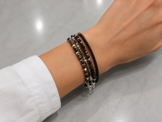 Conjunto 4 Pulseras Cuentas y Cristal