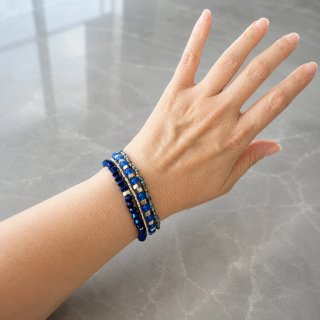 Conjunto 4 Pulseras Cuentas y Cristal