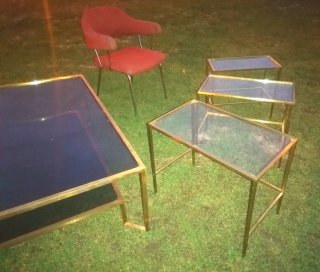 Gran mesa BRONCE Y CRISTAL