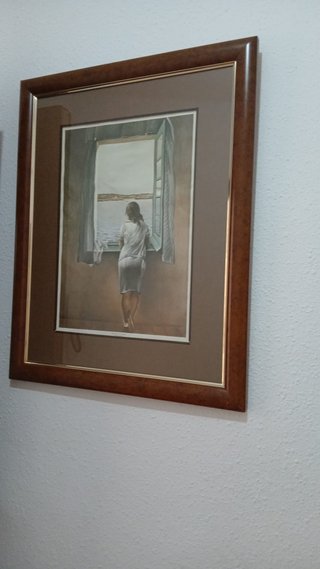 Cuadro mujer mirando al mar
