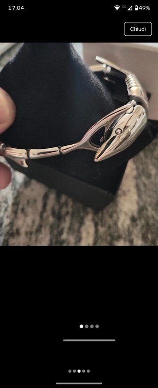Bracciale squalo acciaio con scatola