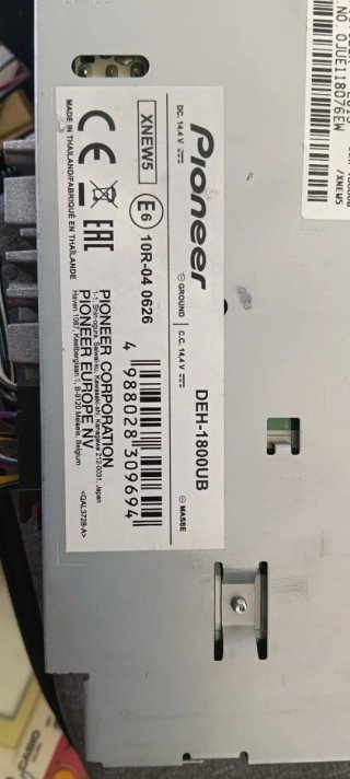 Radio CD/USB Wma/MP3 Pioneer DEH-1800UB Ok