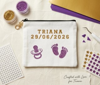 Neceser y monedero personalizado de  bebé