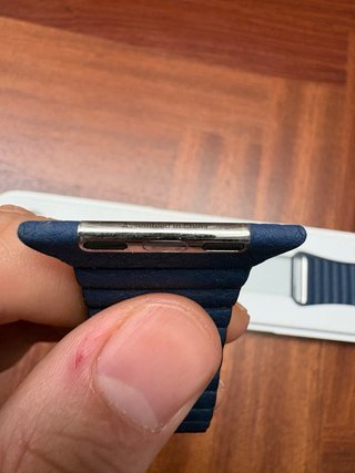 Correa Piel original Apple Watch 42/44/45/49 Azul