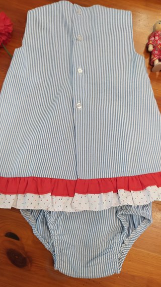 Vestido niña 3 años - Jesusito rayas 3 piezas