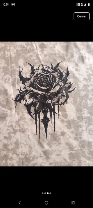 Camiseta vintage diseño rosa gótica