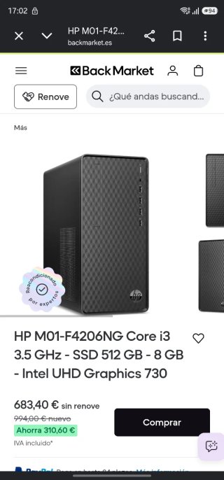 HP Desktop M01-f0030NS / SSD / 8GB RAM / GTX 1650